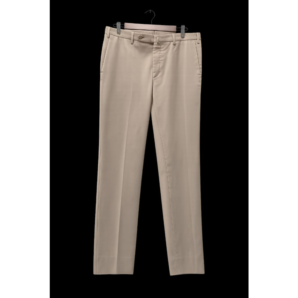 Incotex Slowear Mens Khaki Chinos 36 Regular Fit Pattern M Stretch Cotton Italy